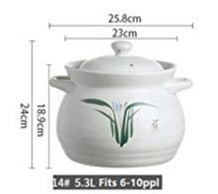 5.3L Kangshu Ceramic Heat Resistant Stock Pot