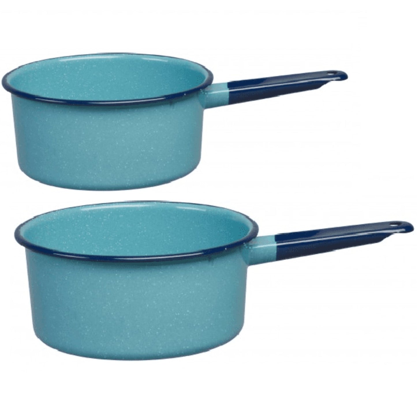 2 PC Turquoise Blue Sauce Pan