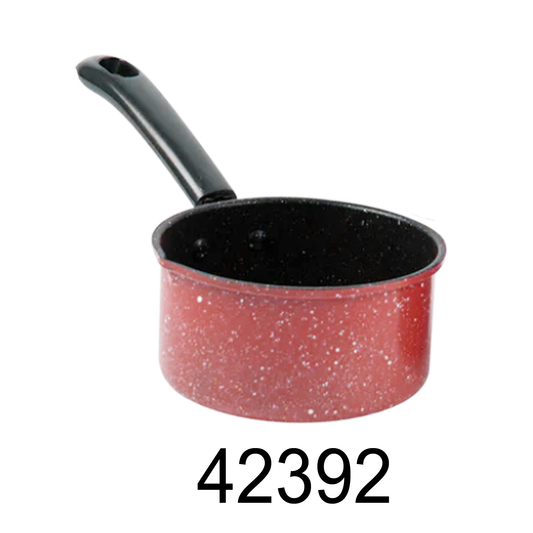 6" Marble Coated Nonstick Sauce Pan-Red