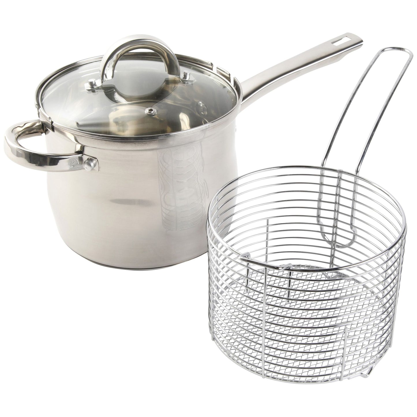 4 PC Stainless Steel Deep Fryer With Basket