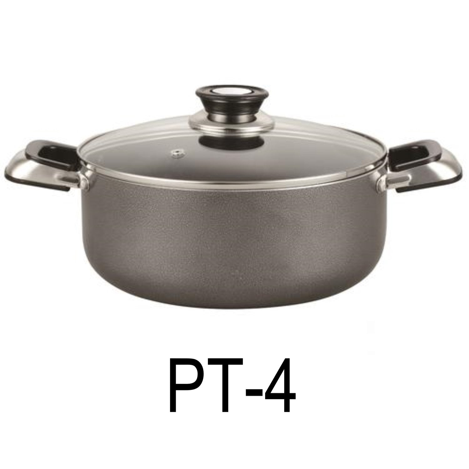 4 qt Non-Stick Stockpot with Glass Lid, Clear