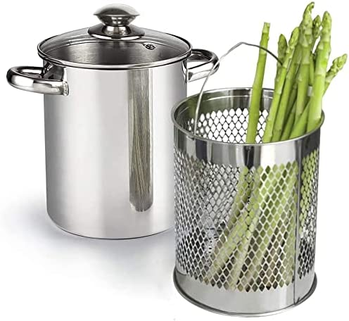 4 QT Stainless Steel Asparagus Steamer Pot