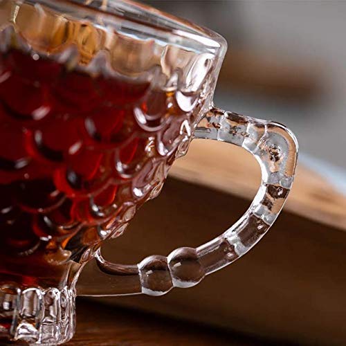 12 PC Bubble Glass Tea Cup Set