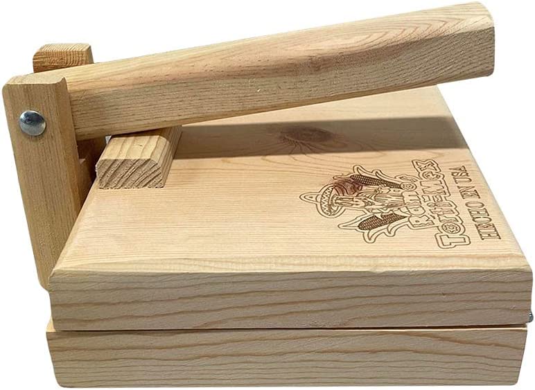 7" Square Wooden Tortilla Press