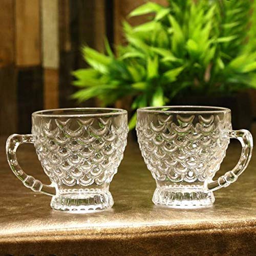 12 PC Bubble Glass Tea Cup Set