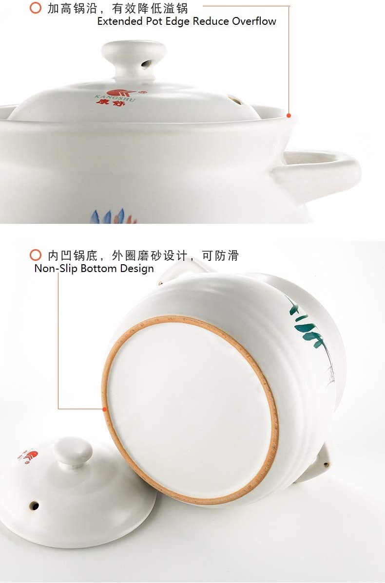 5.3L Kangshu Ceramic Heat Resistant Stock Pot