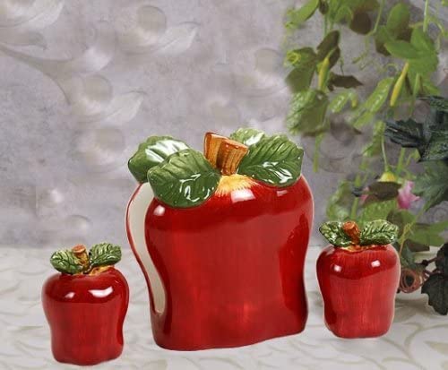 3 PC Table Top Set With Ceramic Salt & Pepper Shakers