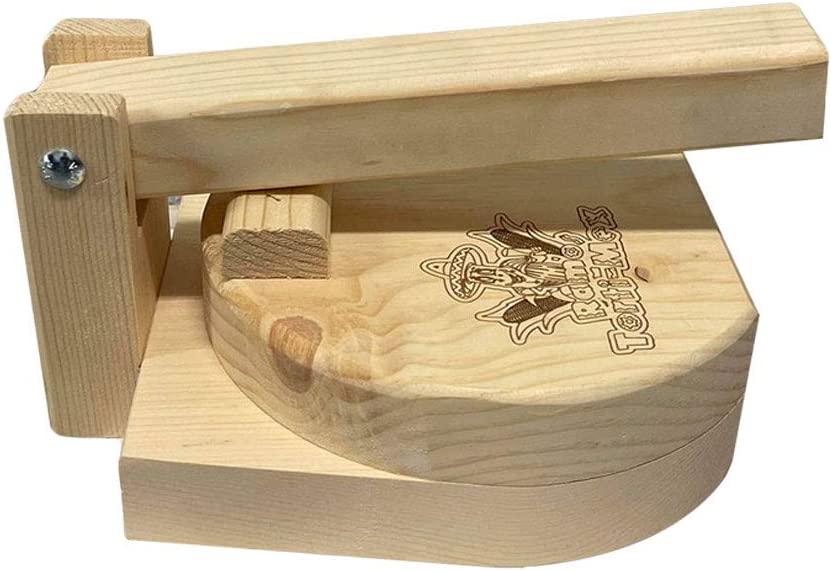 7" Round Wooden Tortilla Press