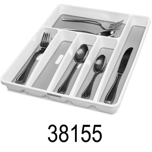 Cutlery Tray Organizer With Soft Grip Liner