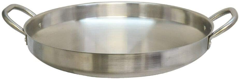 51cm Stainless Steel Disco Fry Pan Comal Flat Down