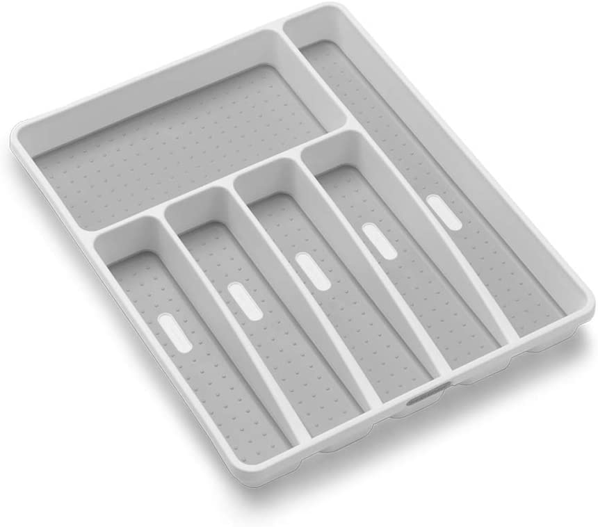 Cutlery Tray Organizer With Soft Grip Liner