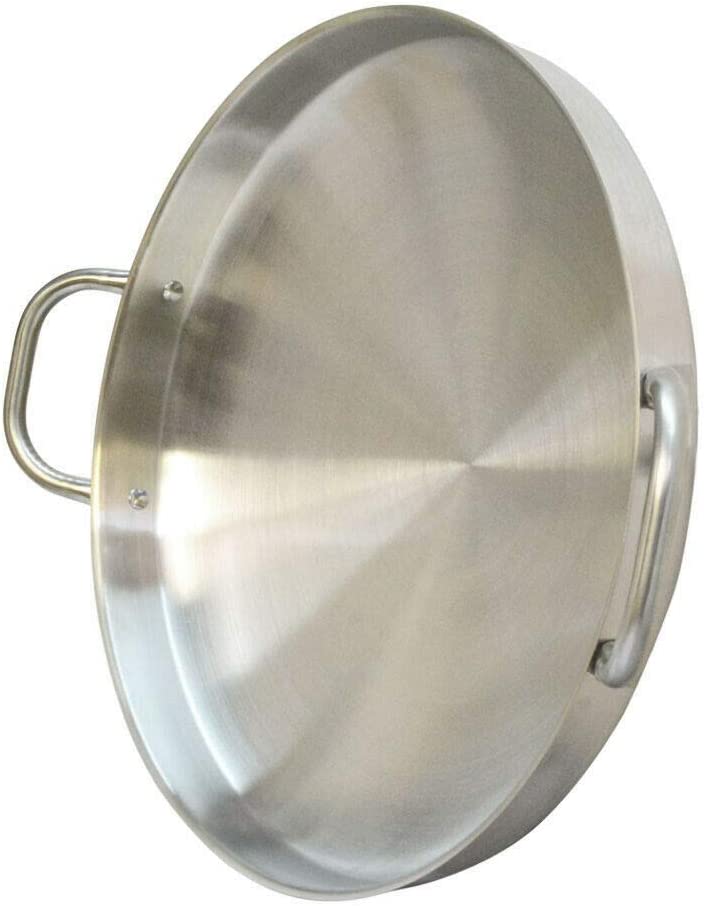 51cm Stainless Steel Disco Fry Pan Comal Flat Down