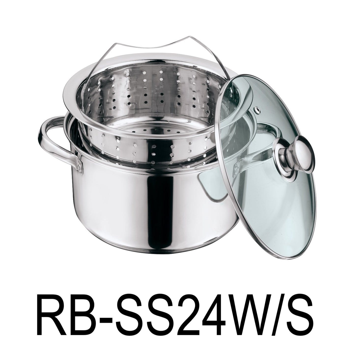 24cm Stainless Steel 2 Tier Layer Steamer