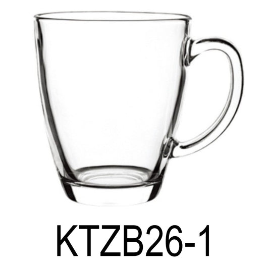 6 PC Clear Mug Set With Handle