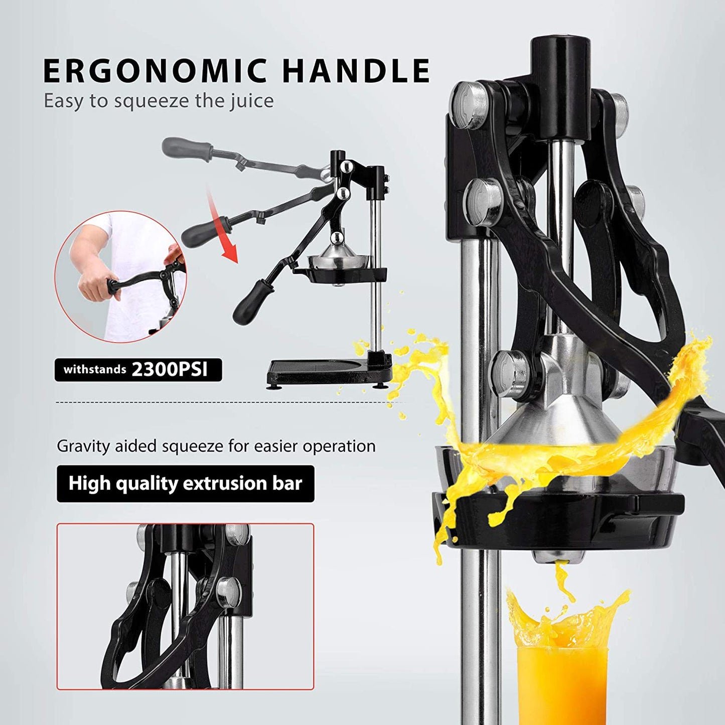 Black Hand Press Juice Squeezer