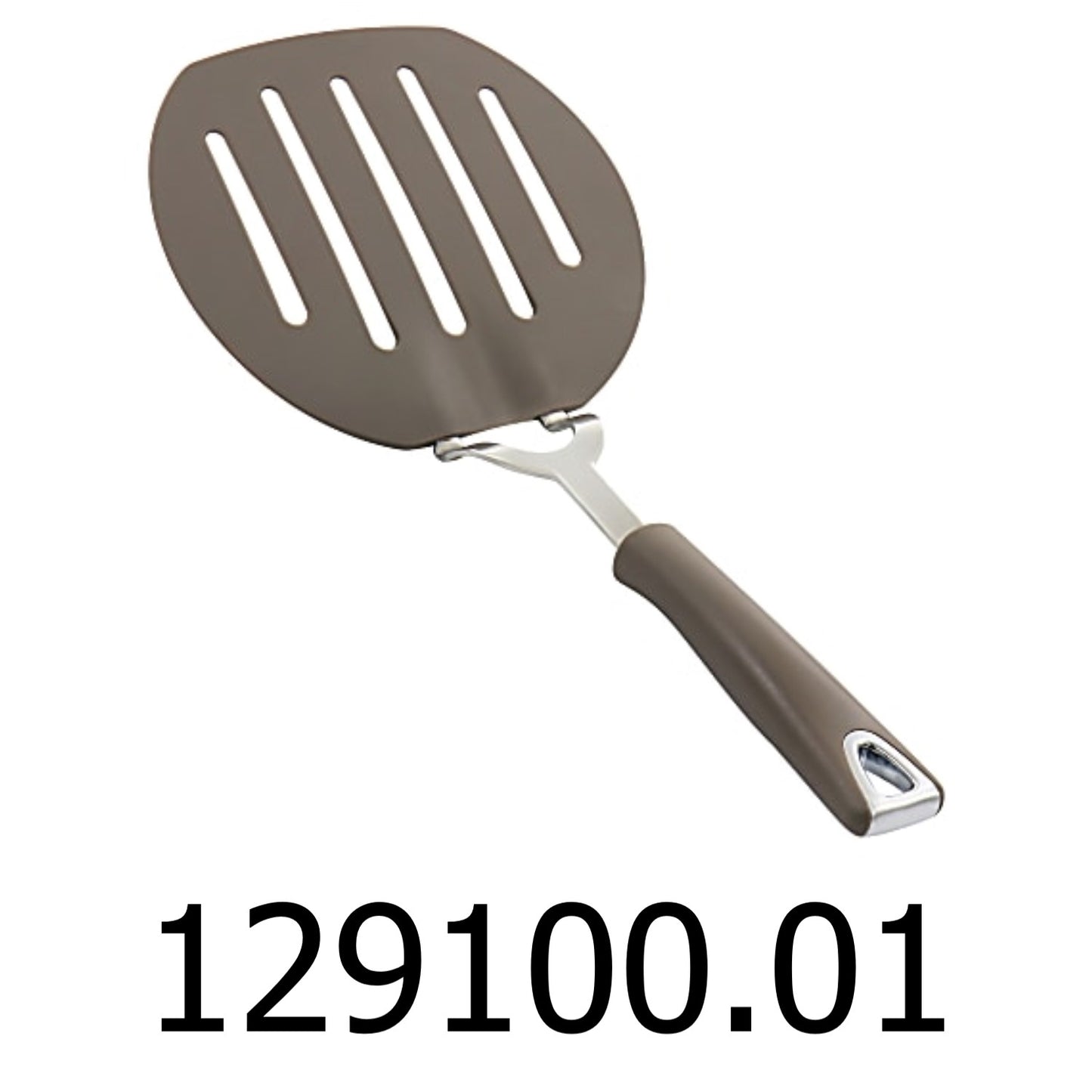 Martha Stewart Taupe Large Slotted Spatula