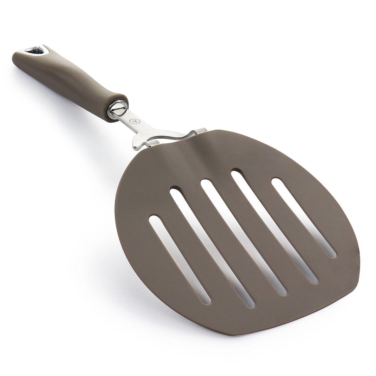 Martha Stewart Taupe Large Slotted Spatula