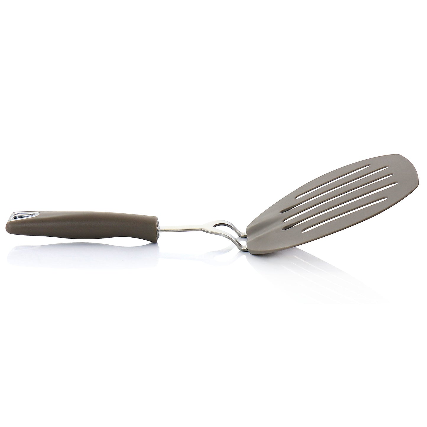Martha Stewart Taupe Large Slotted Spatula