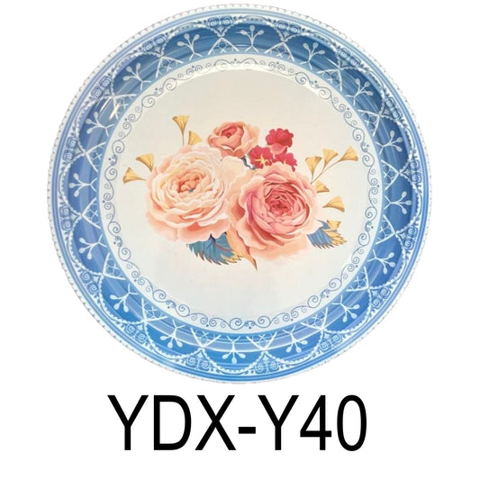 40cm Blue Floral Tray