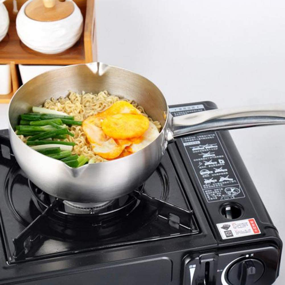 18cm Non-Stick Flat Bottom Saucepan With 2 Spouts (1 PC)