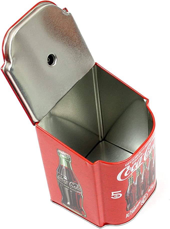 3 PC Coca Cola Vintage Style Slope Lid Tea Caddy Set