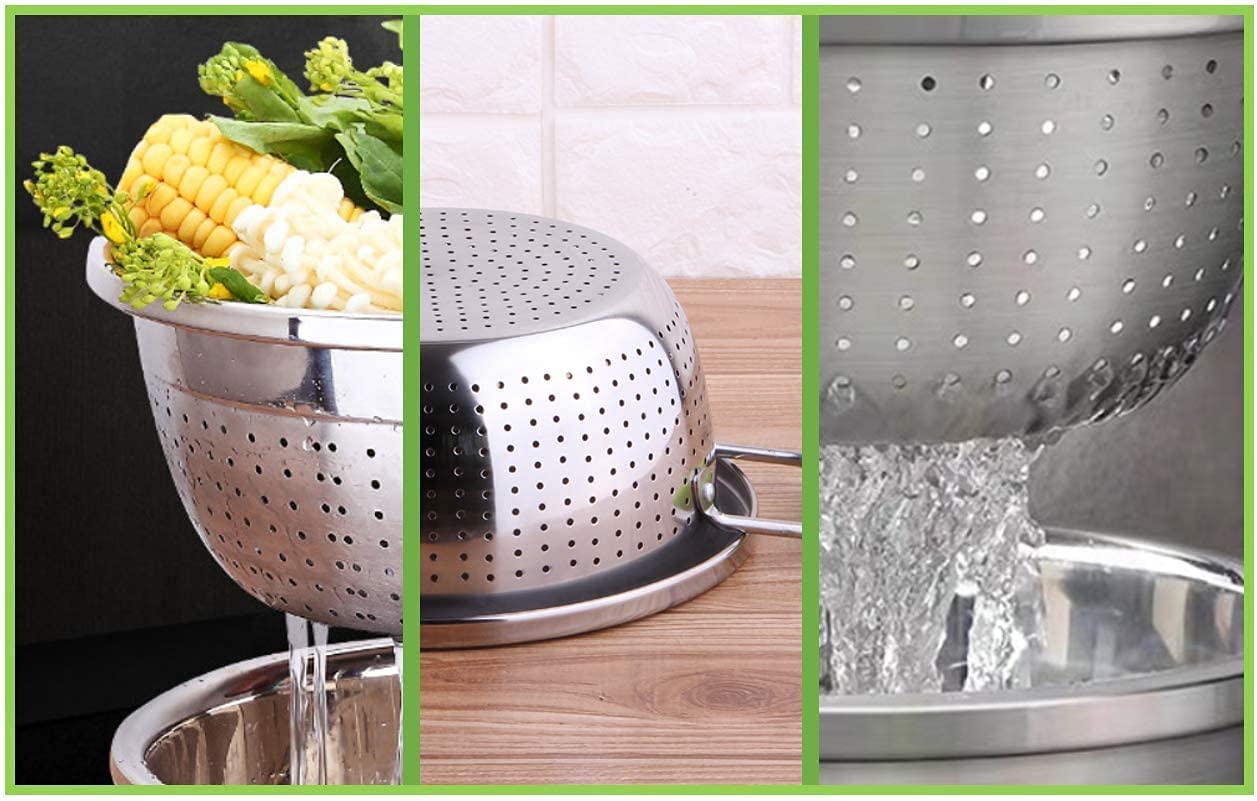 24cm Stainless Steel Colander with Handles