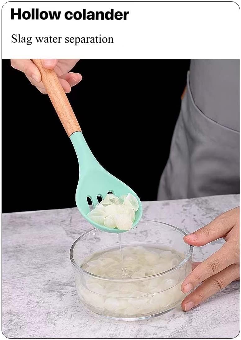 12 PC Green Silicone Utensil Set With Storage Box