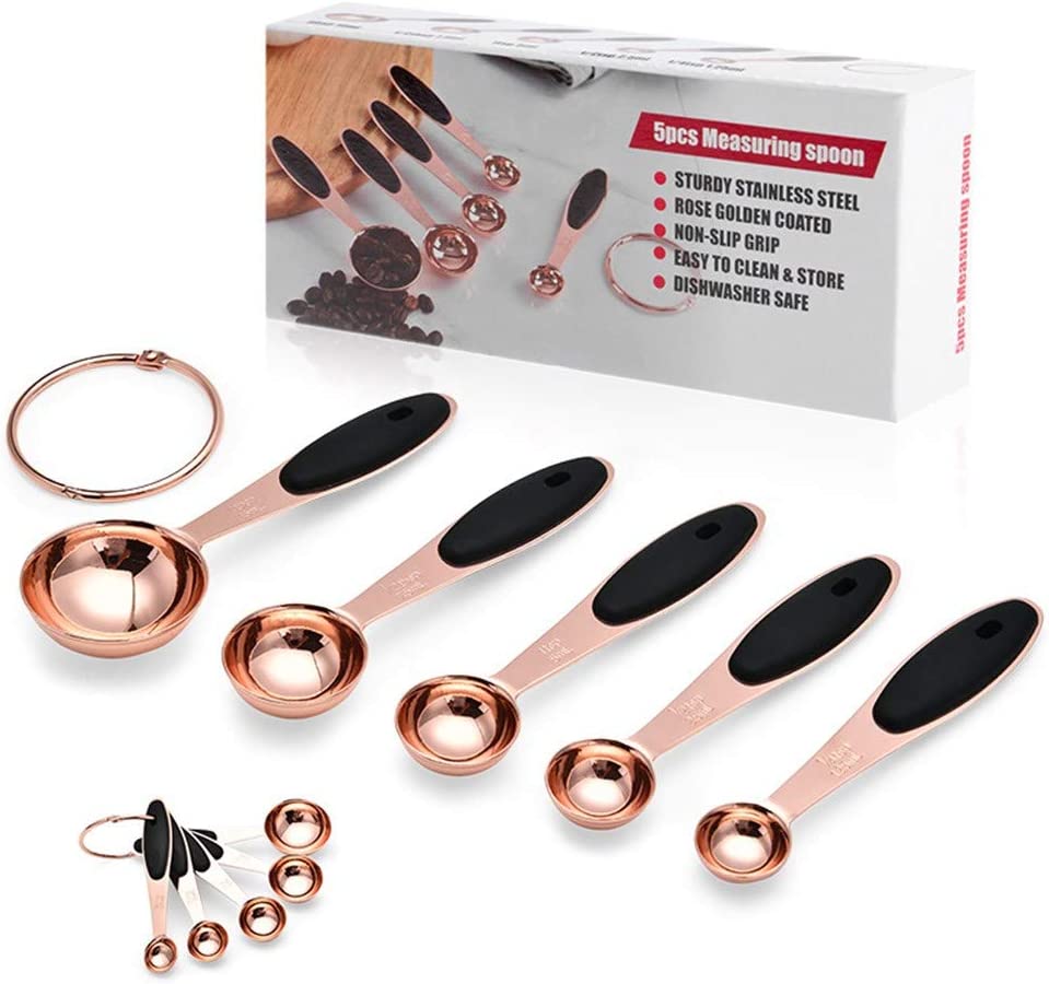 5 PC Rose Gold Measuring Spoon