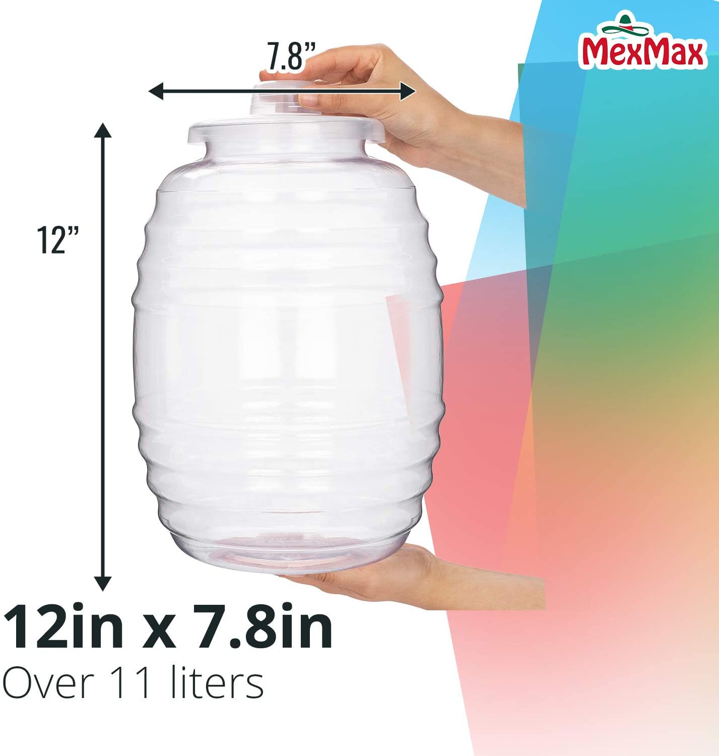3 GAL Plastic Jug Water Dispenser With Lid