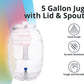 5 GAL Plastic Jug Water Dispenser With Wire Lid & Spout