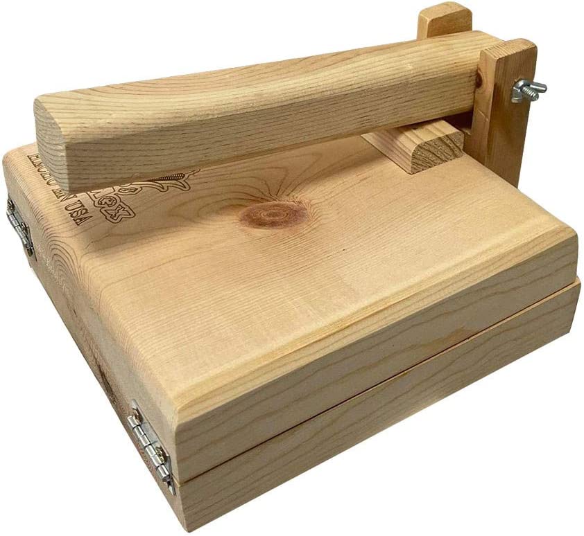 7" Square Wooden Tortilla Press