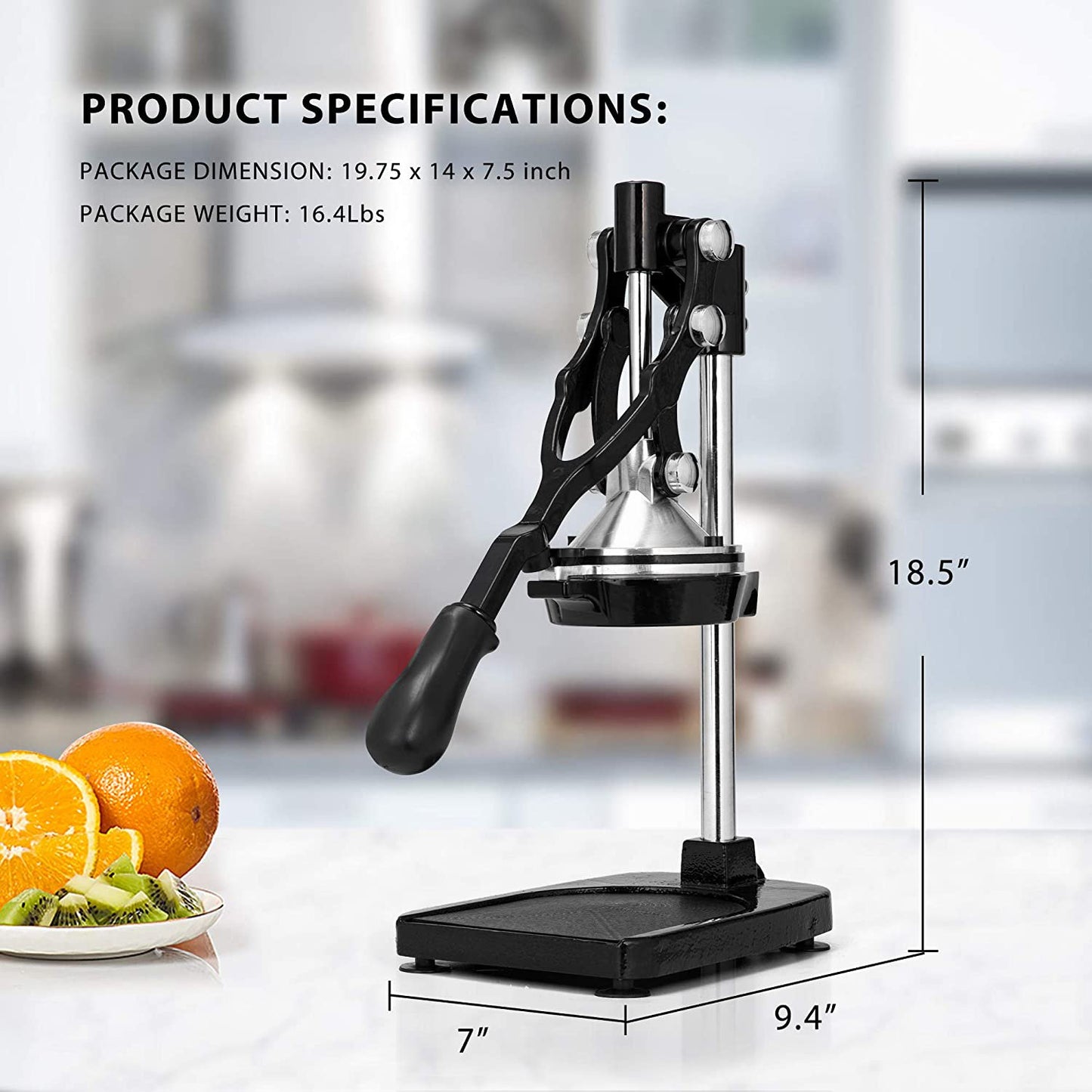 Black Hand Press Juice Squeezer