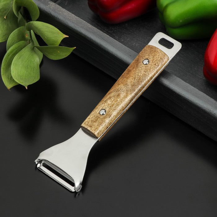 Vegetables Peeler & Bottle Opener With Wooden Handle
