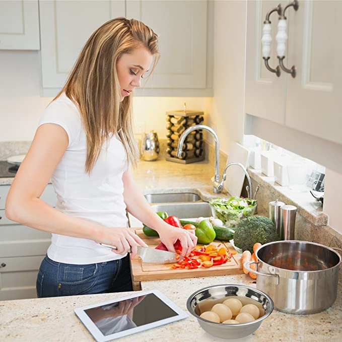 22cm Stainless Steel Basin Mixing Bowl