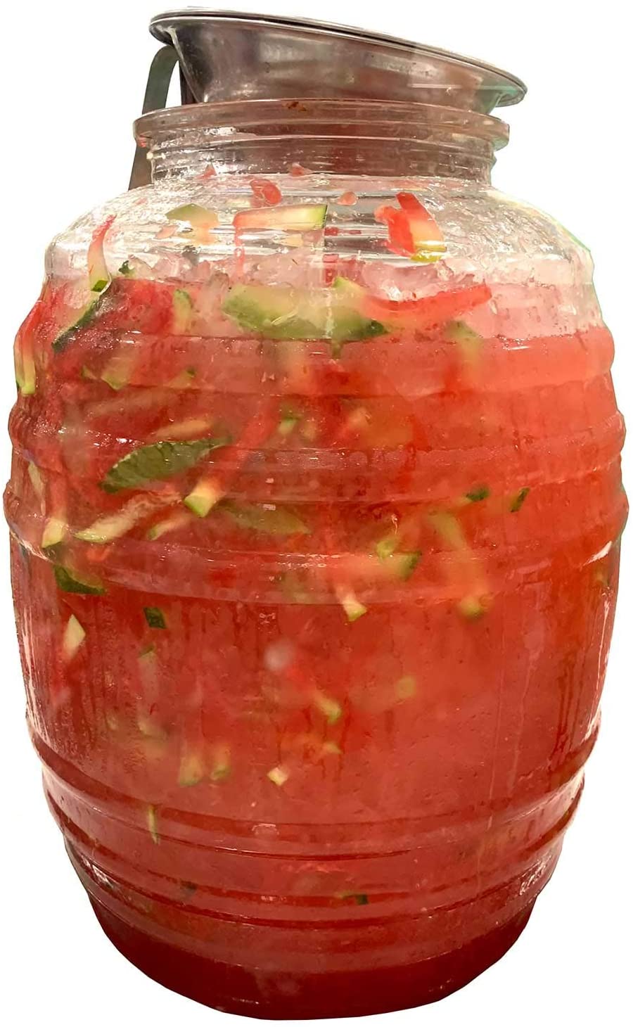 5 GAL Glass Barrel Storage With Lid