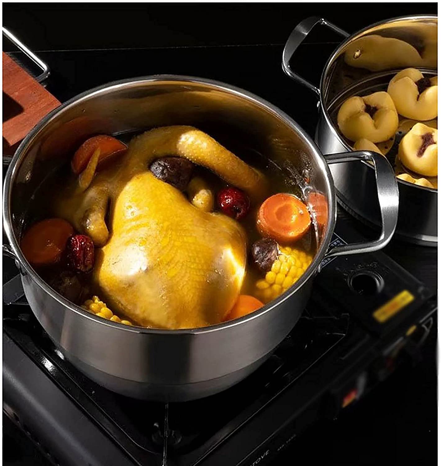 4 PC 24cm Super Double Capsulated Bottom Steamer