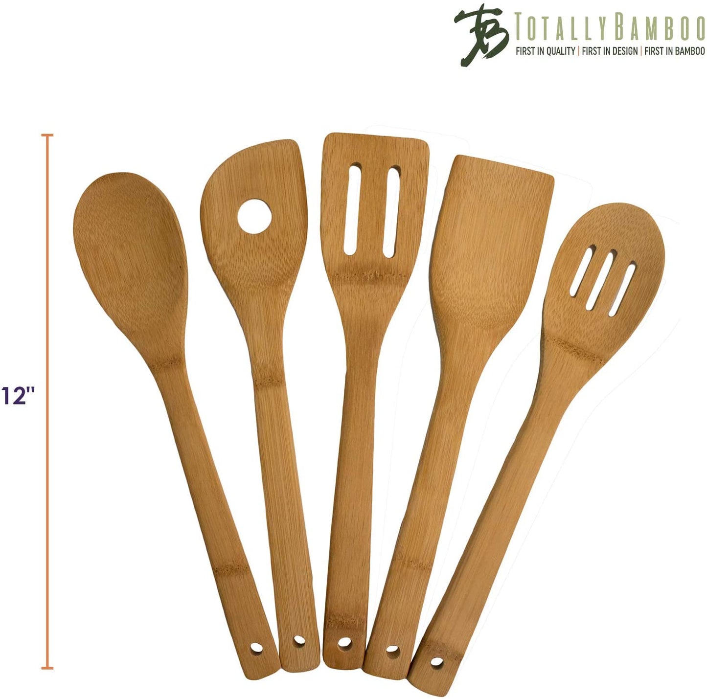 5 PC Bamboo Kitchen Utensil Set