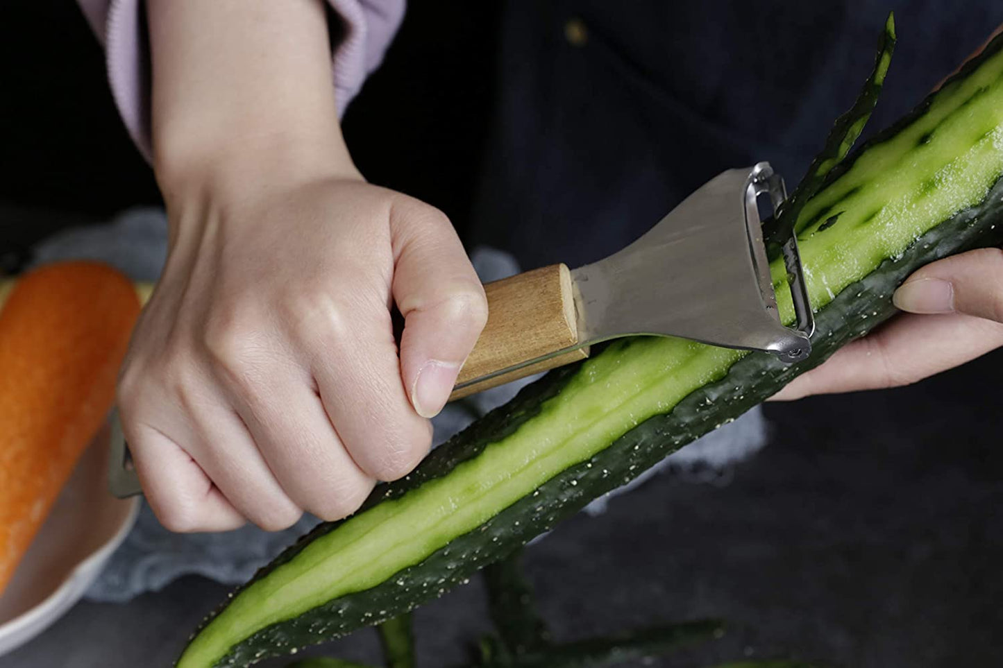 Vegetables Peeler & Bottle Opener With Wooden Handle