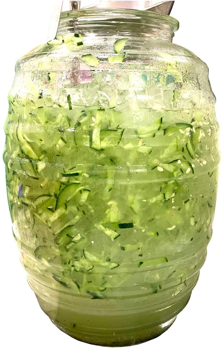 5 GAL Glass Barrel Storage With Lid