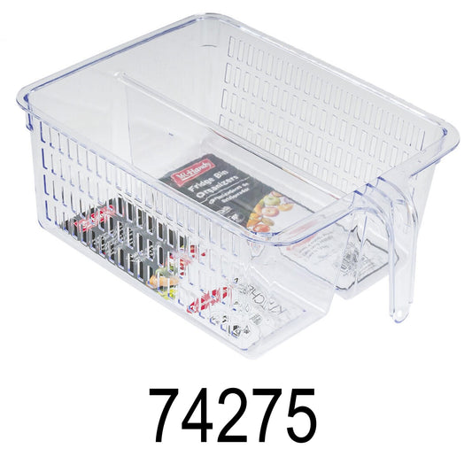 2 Section Fridge Bin Organizers With Handle