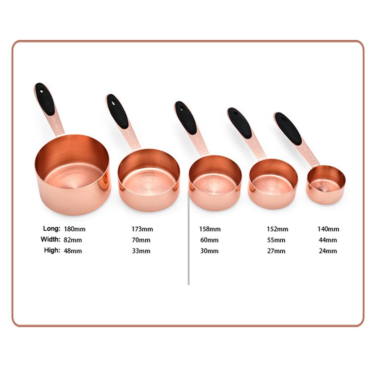 5 PC Rose Gold Measuring Cup