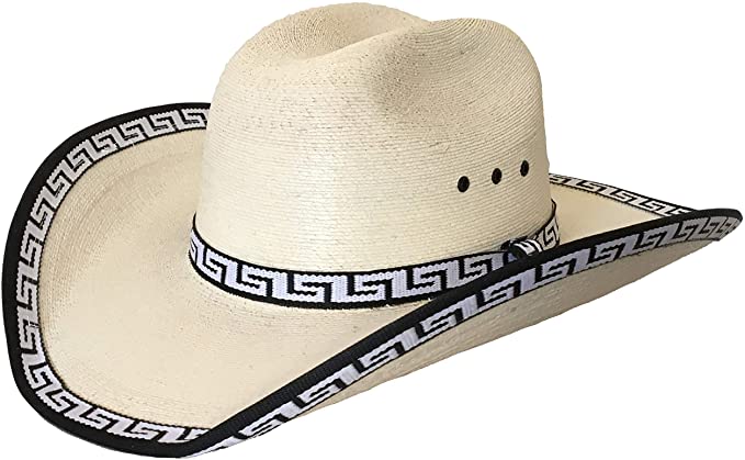 Black Authentic Sahuayo Region Mexico Palm Moreno Straw Safari Cowboy Sun Hat
