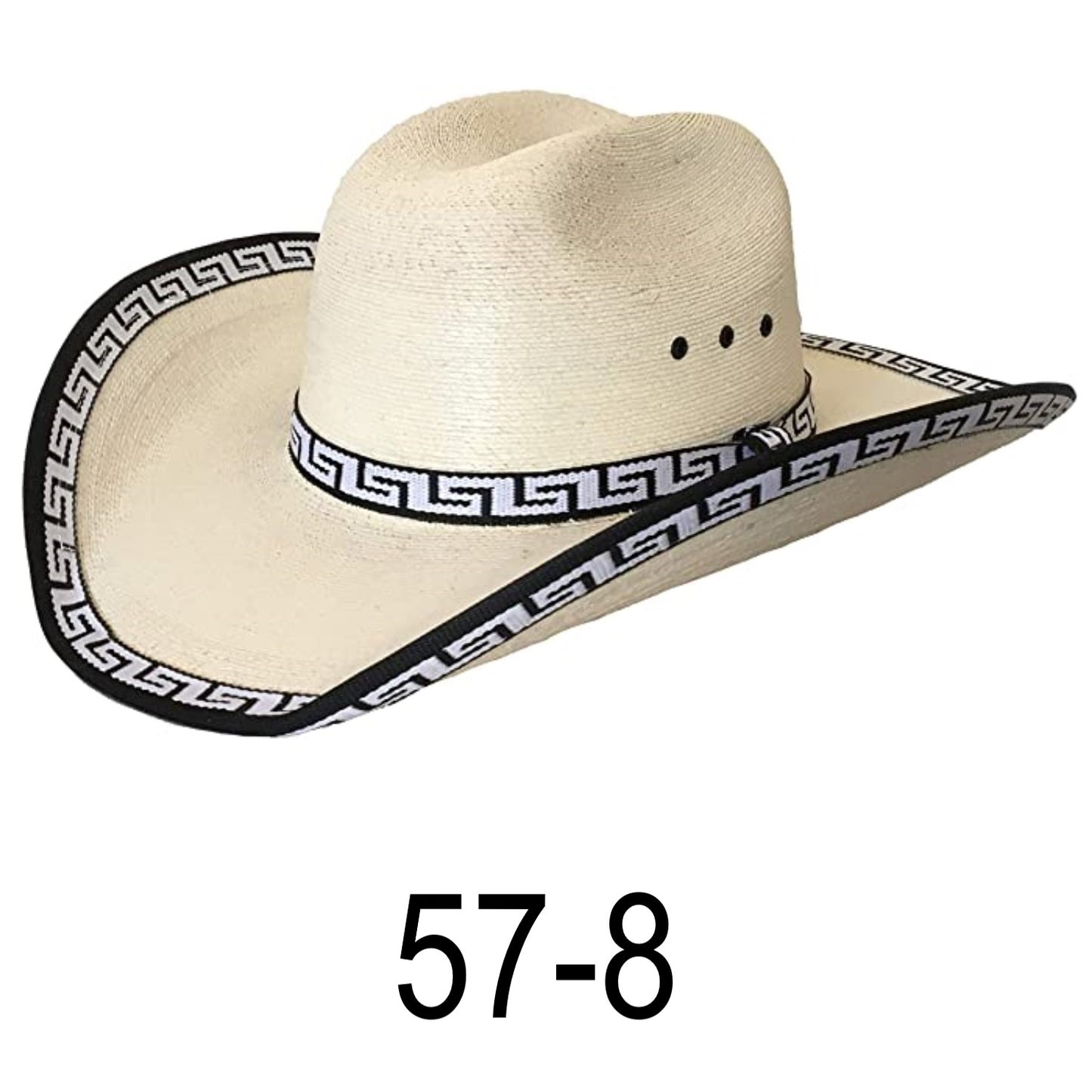 Black Authentic Sahuayo Region Mexico Palm Moreno Straw Safari Cowboy Sun Hat