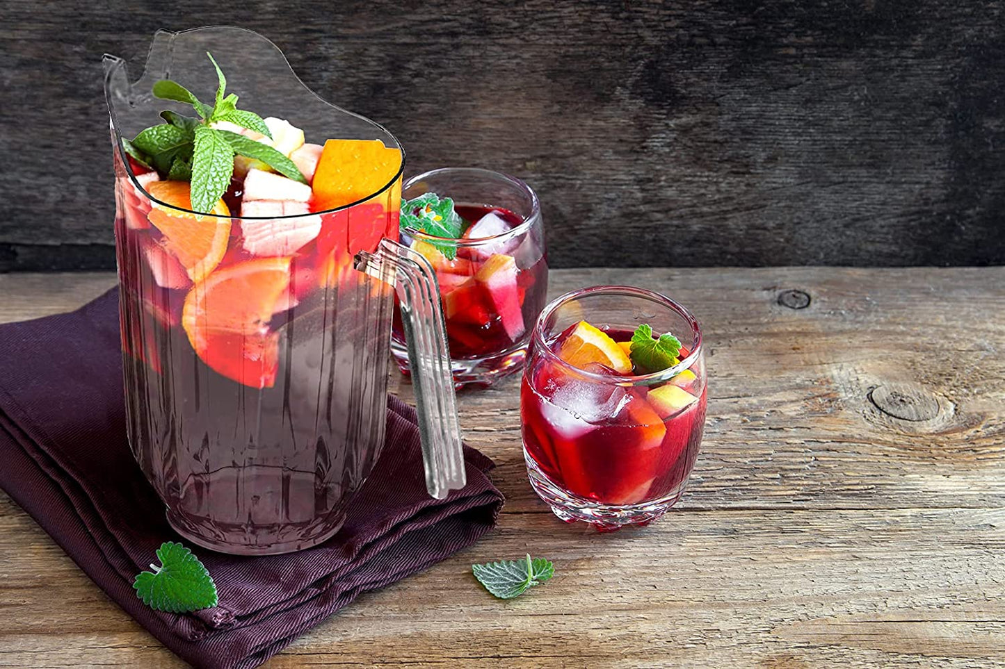 3 Pack Clear Water Pitcher Beverage Dispenser