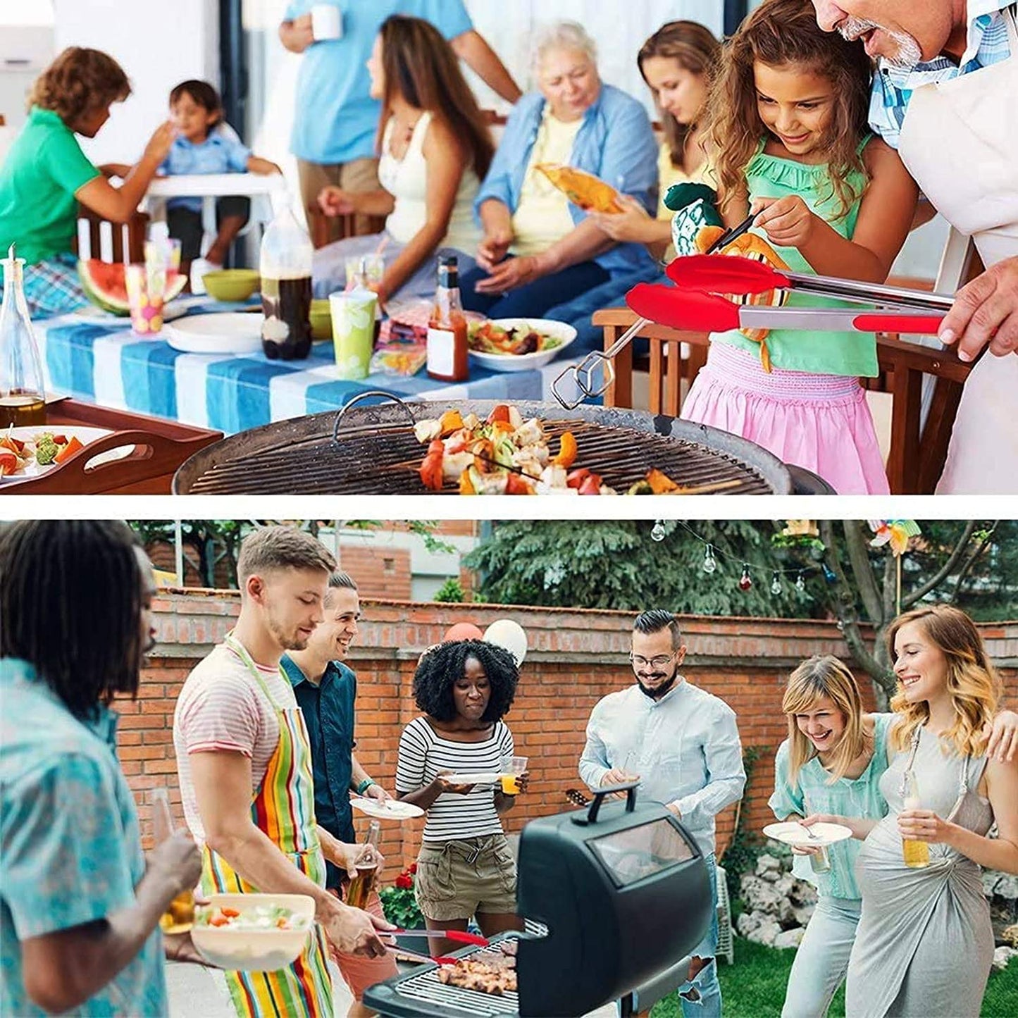 13" Red Tongs with Silicone Handle