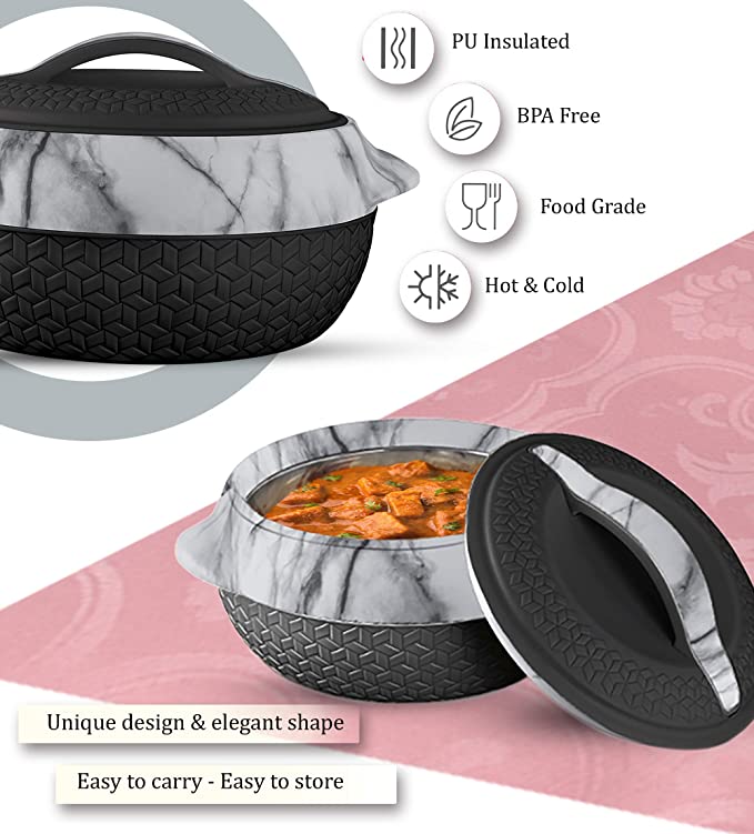 2.3L Grey Marble Hot Pot Casserole