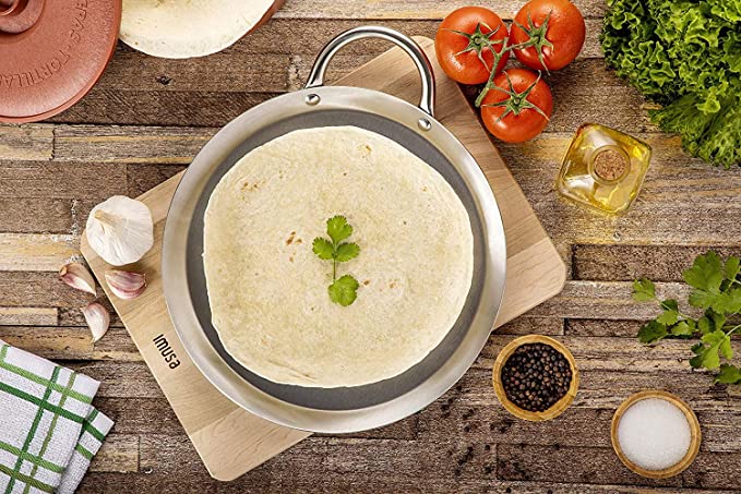 8.5" Round Stainless Steel Fry Pan Comal