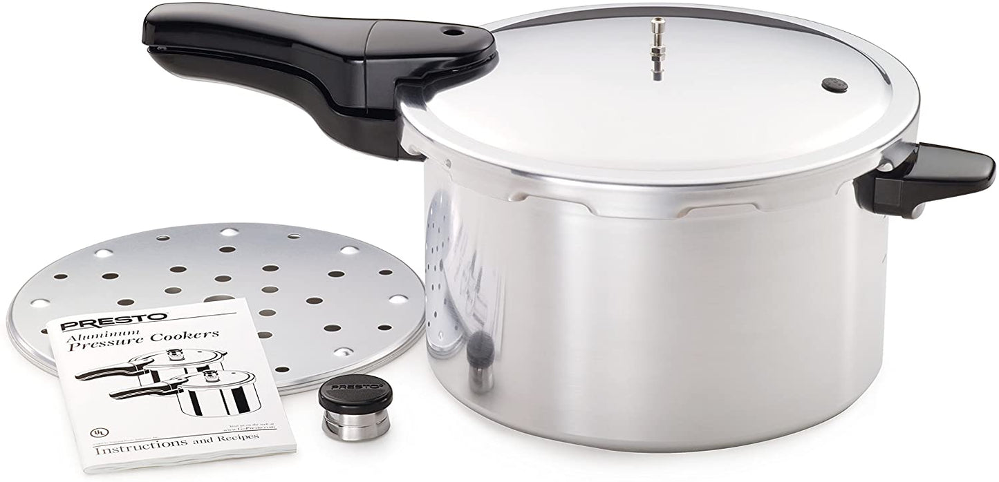 8 QT Aluminum Presto Pressure Cooker