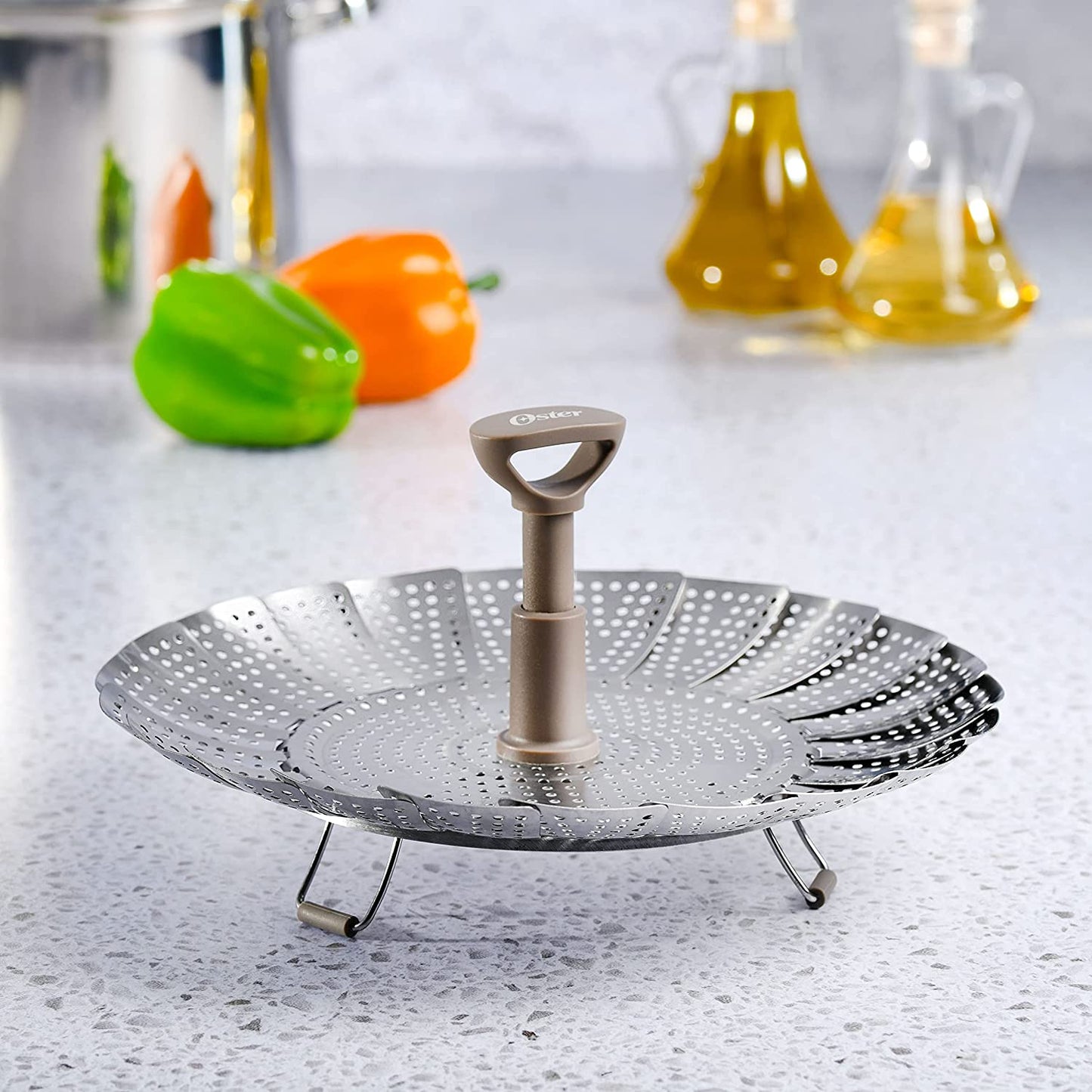 27cm Martha Stewart Stainless Steel Folding Steamer Basket