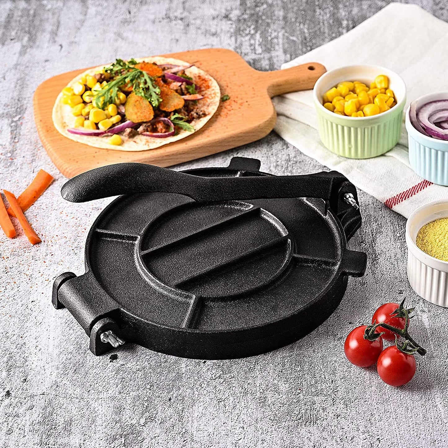 20cm Cast Iron Heavy Duty Tortilla Press